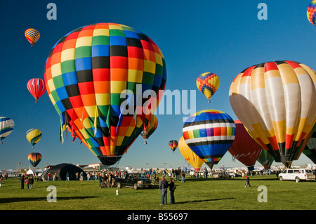 Hot air balloons at Albuquerque New Mexico balloon fiesta festival USA US Stock Photo