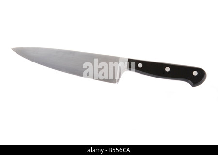 A chefs knife isolated on a white background Stock Photo