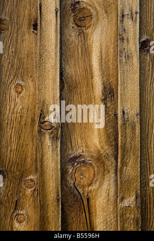 Detail of gnarled, knotted wood in Bodie Ghost Town Stock Photo