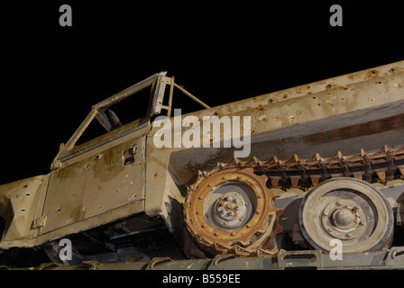 Remains of Centaur Half-Track number 6 being based on a Land Rover V8 Stage 1 vehicle, using tracks from a Scorpion light tank. Stock Photo