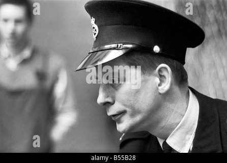 Crime Prisons: Prison Officer John Gaynor at work in Strangeways Jail, Manchester. November 1969 Z12020-004 Stock Photo