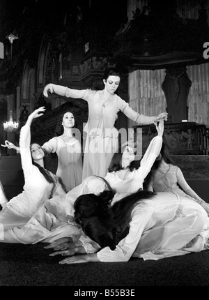 Royal Ballet dancers and pupils of the Royal Ballet School danced under the dome of St Paul's Cathedral . Dancers rehearse their parts in the performance. December 1969 Z12052-005 Stock Photo