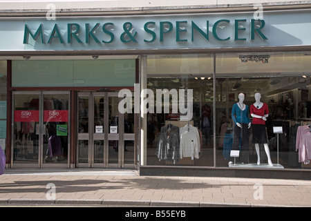 Small town branch of Marks and Spencer department store Felixstowe Suffolk England Stock Photo