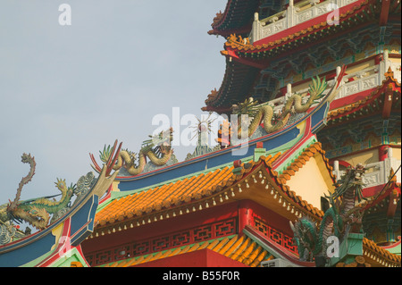 Roofs at Tua Pek Kong a Chinese Taoist temple in Sibu Sarawak Malaysia Stock Photo