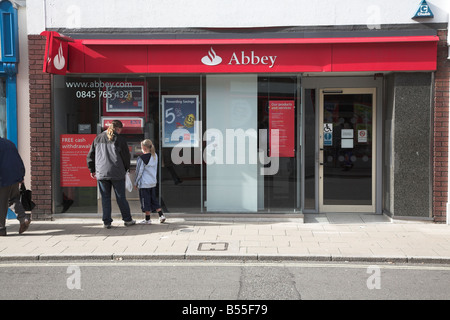 Branch of Abbey bank on UK high street Felixstowe Suffolk England Stock Photo