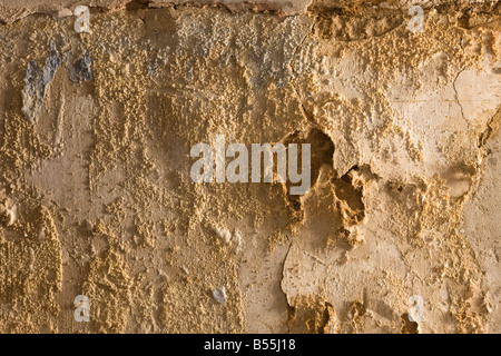 old paint peeling from wall Stock Photo