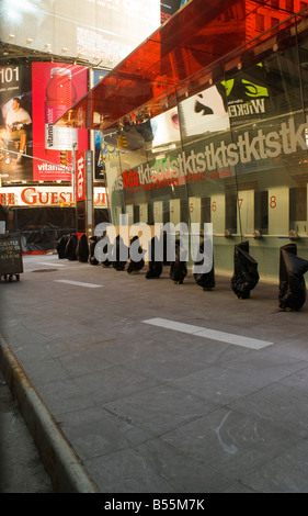 The new TKTS ticket booth in Times Square Stock Photo