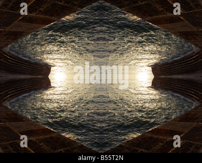 Mosaic made up of four pictures Stock Photo