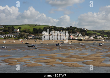 The North Devon village of Instow viewed from Appledore across the River Torridge. Instow is home to the North Devon Yacht club Stock Photo