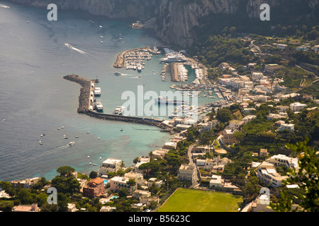 View of Marina Grande, from Villa San Michele, Capri, Italy Stock Photo
