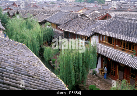xinhua street lijiang kunming china Stock Photo