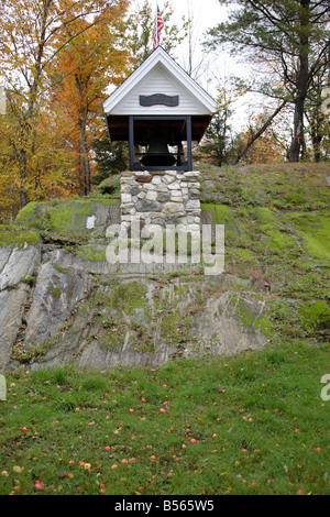 Bell at Groton School House in Groton New Hampshire USA which is part of scenic New England Stock Photo