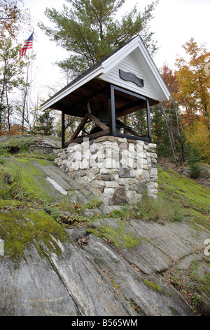 Bell at Groton School House in Groton New Hampshire USA which is part of scenic New England Stock Photo