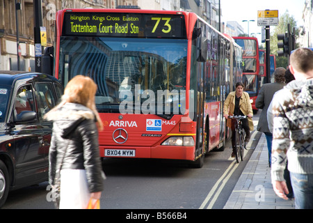 Traffic in Oxford Street, London, W1 Stock Photo