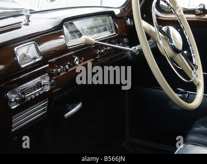 Vintage car dashboard Stock Photo