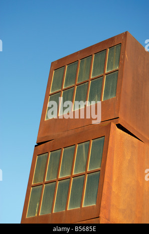 Homenatge a la Barceloneta Sculpture by Rebecca Horn on Platja Beach de Sant Sebastia in Barcelona Catalonia Spain Stock Photo