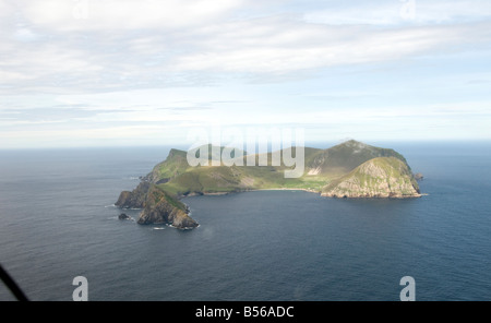 St Kilda Approaching by Helicopter Stock Photo