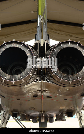 Rolls Royce RB 199 Mk 3 turbofan jet engines power the Royal Air Force RAF Tornado jet fighter bomber aircraft Stock Photo