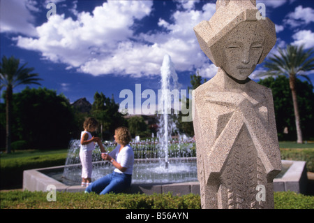 Statue designed by American architect Frank LLoyd Wright in the grounds of the Biltmore Hotel, Phoenix, Arizona, USA Stock Photo