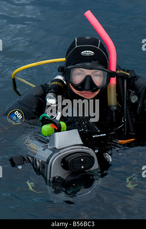 Arctic Ice diving camerawoman Christina Karliczek is diving in sub zero ...