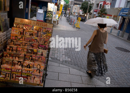Manga display in Jimbocho area, Tokyo. Stock Photo