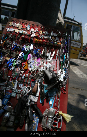 Street Vendor's Goods, Lima, Peru Stock Photo