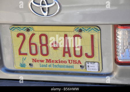 A colorful New Mexico license plate Stock Photo