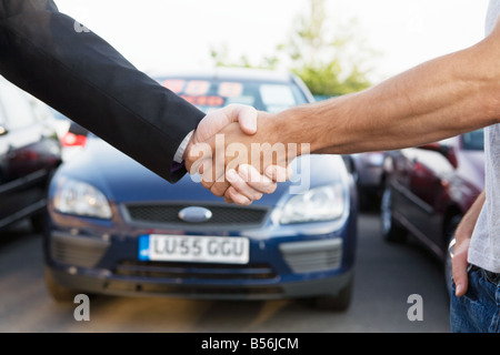 Two men shaking hands Stock Photo