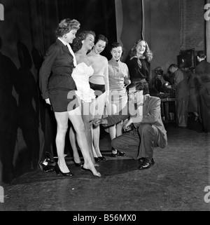 Beautiful Legs: Nearly 200 girls attended a selection call at the Adelphi Theatre today (Tuesday) where photographer Peter Peck Stock Photo