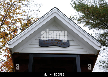 Bell at Groton School House in Groton New Hampshire USA which is part of scenic New England Stock Photo