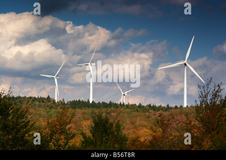 Mountaineer Wind Energy Center wind turbines on Backbone Mountain Tucker County West Virginia Stock Photo