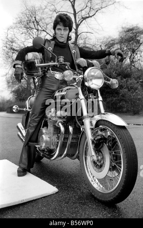 Alvin Stardust on a motorbike. January 1976 75-00022A-004 Stock Photo ...