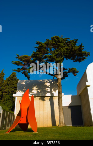 Outside Fundacio Joan Miro in Montjuic in Barcelona Spain Europe Stock Photo