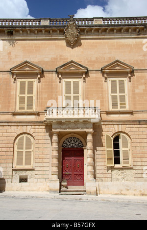 A traditional style Maltese house in Mdina, Malta. Stock Photo