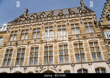 Building facing onto Ypres main square, Belgium Stock Photo