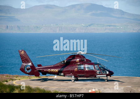 helipad dauphin pdg kilda scotland st helicopter skye rona operated near alamy contract under
