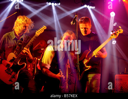 Just Supposin’ - a Status Quo tribute act perform on stage at the Vibes form the Vines festival 2008. Stock Photo