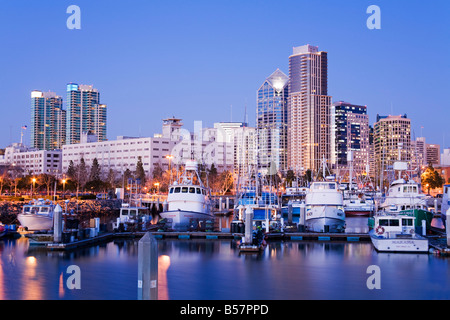 Tuna Harbor and skyline, San Diego, California, United States of America, North America Stock Photo