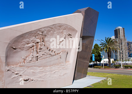 USS San Diego Memorial, Tuna Harbor, San Diego, California, United States of America, North America Stock Photo