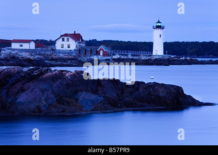 Fort Constitution Lighthouse, Portsmouth, New Hampshire, New England, United States of America, North America Stock Photo