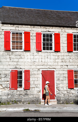 Magna Carta Court Building, Parliament Street, Nassau, New Providence Island, Bahamas, West Indies, Central America Stock Photo