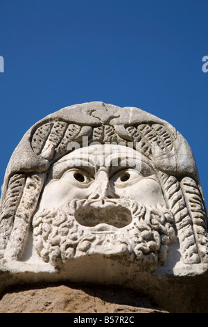 Mask at the theatre, in ancient Ostia, Rome, Lazio, Italy, Europe Stock Photo