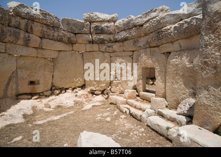 Mnajdra, a Megalithic temple constructed at the end of the third millennium BC, UNESCO World Heritage Site, Malta, Europe Stock Photo