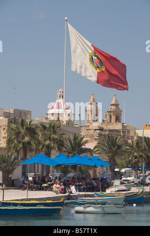 The fishing village of Marsaxlokk, Malta, Mediterranean, Europe Stock Photo