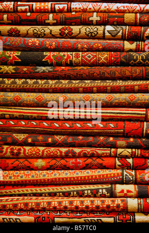 Carpets for sale in the Grand Bazaar, Istanbul, Turkey, Europe Stock Photo