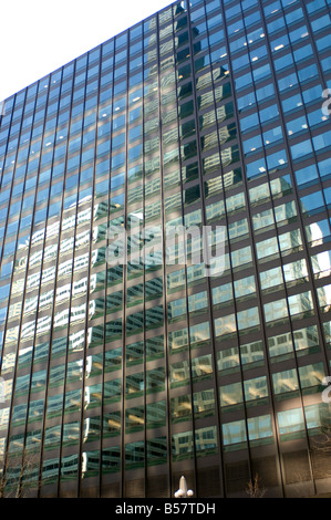 Old and new reflected in buildings, Chicago, Illinois, United States of America, North America Stock Photo
