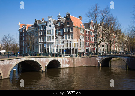 Keizersgracht Canal, Amsterdam, Netherlands, Europe Stock Photo