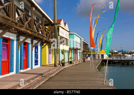 Heritage Quay shopping district in St. John's, Antigua, Leeward Islands, West Indies, Caribbean, Central America Stock Photo