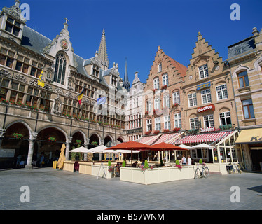 Main Town Square Ypres Belgium Europe Stock Photo