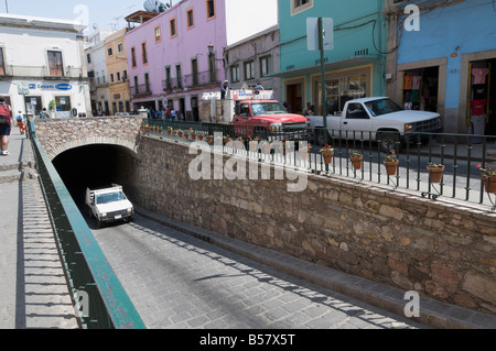 Famous tunnels of Guanajuato, a UNESCO World Heritage Site, Guanajuato State, Mexico, North America Stock Photo